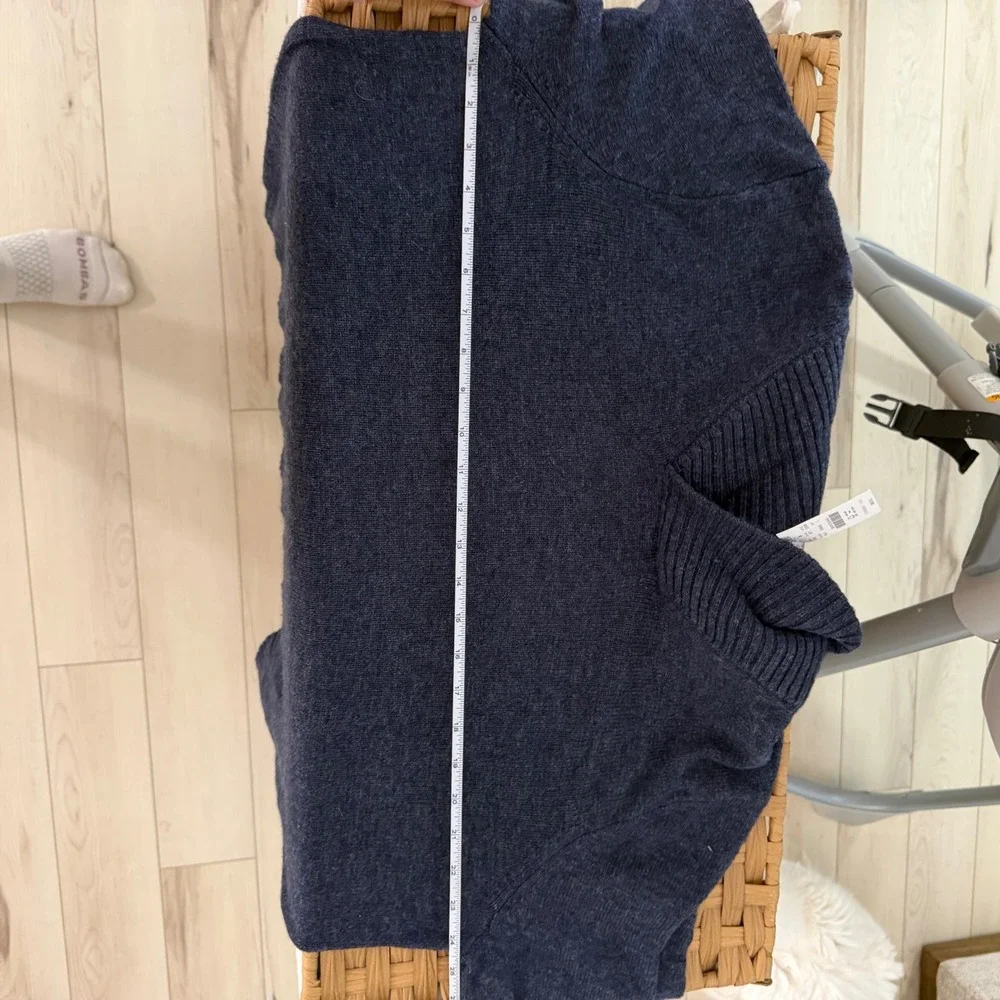J.Crew Mens Lambswool Blend Shawl Collar Sweater Navy Blue CD598 Size L NWT